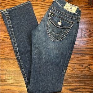 True Religion Blue Straight Leg Jeans Classic Style
